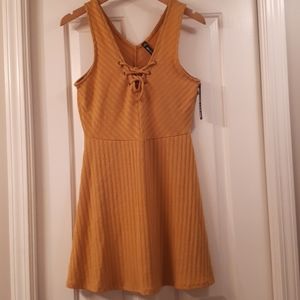 Design Lab Dress in mustard yellow
